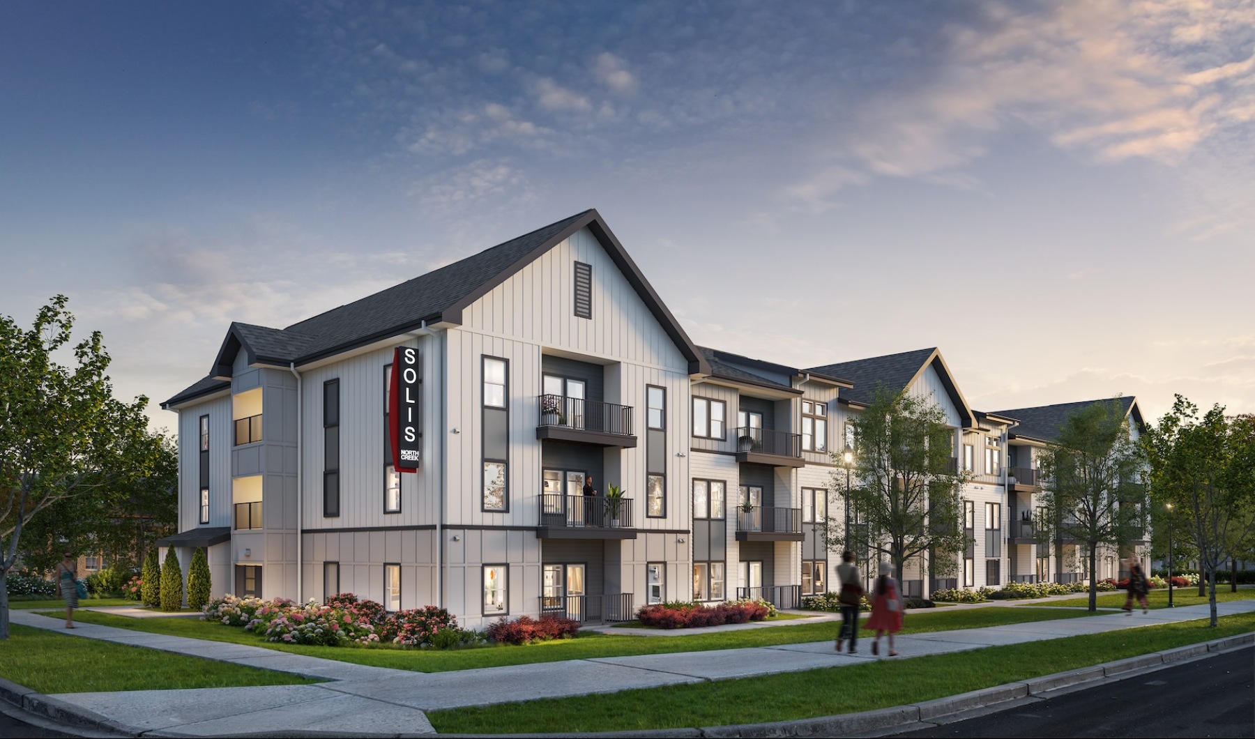 exterior of apartment complex