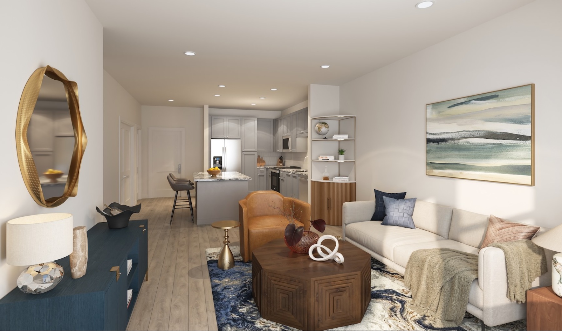 living room with modern furniture