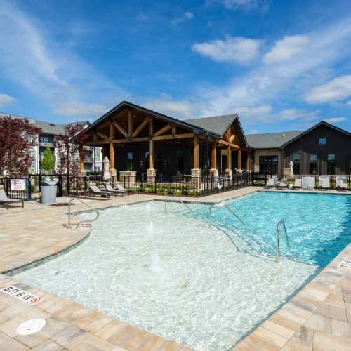 Resort-style swimming pool