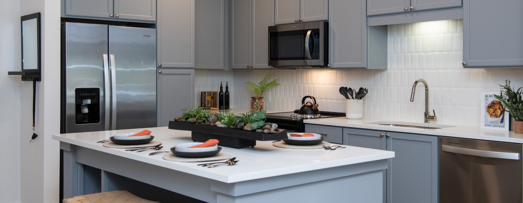 Well-lit kitchen with ample counter space