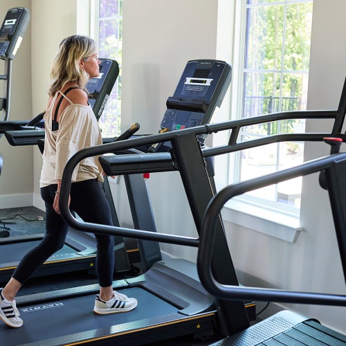 woman on a treadmill